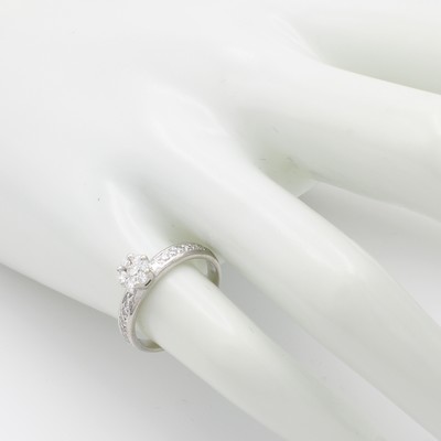 26945434a - Ring mit Brillanten, WG 585/000, Brill. zus. 0.24 ct Weiß/si, RW ca. 49 Schätzpreis: ...