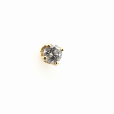 Image Einzelner Ohrstecker mit Brillant, GG 585/ 000, Brill. ca. 0.15 ct Weiß/p ...