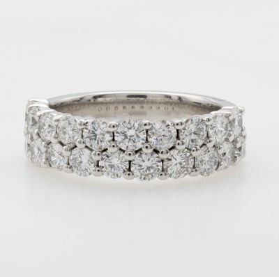 Image Ring mit Brillanten, WG 750/000, 20 Brill. in 2 Reihen gef. zus. ca. 2.08 ct ...