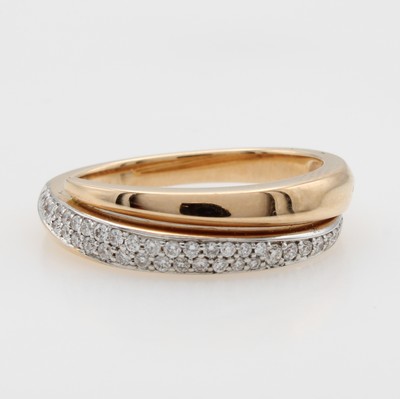 Image 26945460 - Ring mit Brillanten, RG 585/000, anged. Spiralform, Brill. in rhod. Fassungen zus. ca. ...