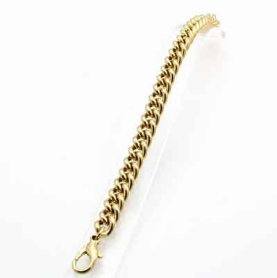 Image 26945504 - Rundpanzerarmband, GG 585/000, Karabiner- schl., B. ca. 8 mm, L. ca. 19 cm