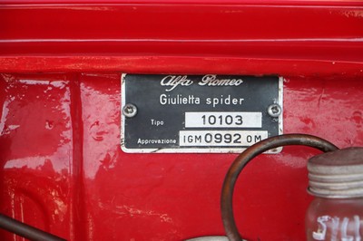 26945549p - Alfa Romeo Giulietta 1300 Spider Veloce Serie 10103 mit 2 Weber Doppelvergasern, ...