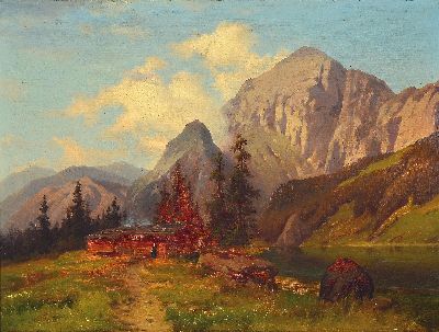 Image 26945837 - Eduard Hein, 1854 - 1918, Düsseldorfer Landschaftsmaler, Sommerlandschaft im ...