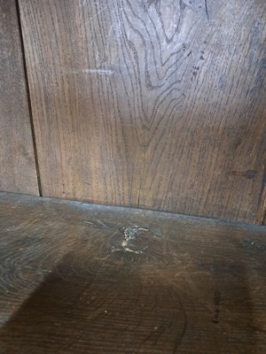 26945860m - Stollenschrank, deutsch, dat. 1781, Eiche aufwendig geschnitzt, Rautenmotive, Akanthus ...