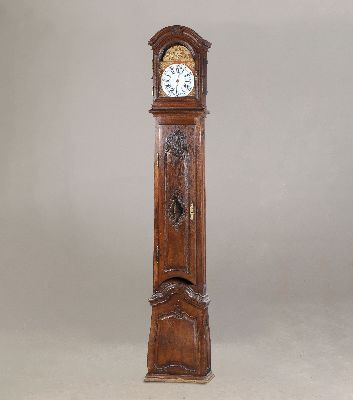 Image 26945873 - Standuhr, deutsch. um 1760/80, einteiliges Eichengehäuse mit kräftigen ...