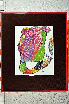 26946062k - Ernst Kolb alias Bürger Kolb, 1927-1993 Mannheim, Ohne Titel, Zeichnung aus Wachs- ...