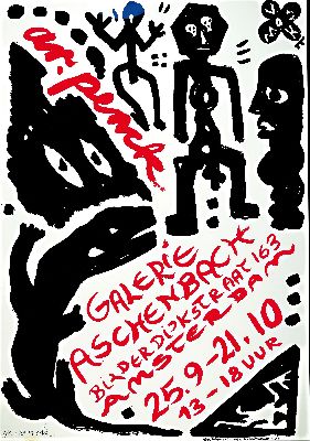 Image A.R. Penck, 1939 Dresden-2017 Zürich, Plakat zur Ausst. Galerie Aschenbach, ...