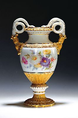 Image 26946363 - Große 38cm-Schlangenhenkelvase, Meissen, um 1880 -1924, Nr. E 116, Entwurf Ernst ...