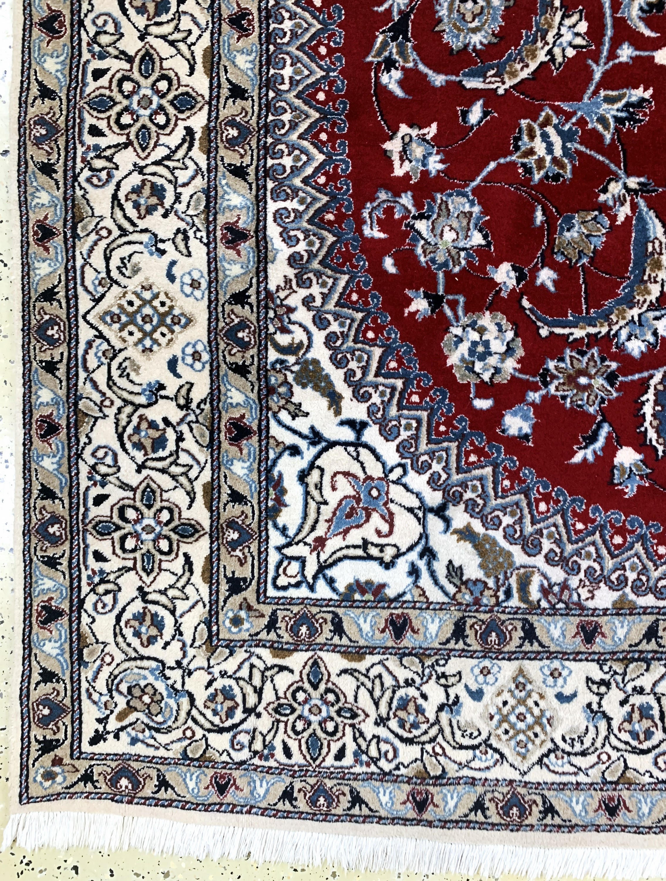Detail b: Nain, Persien, Ende 20.Jhd, Wolle auf Baumwolle, ca. 296 x 198 cm, gereinigt, EHZ: 2