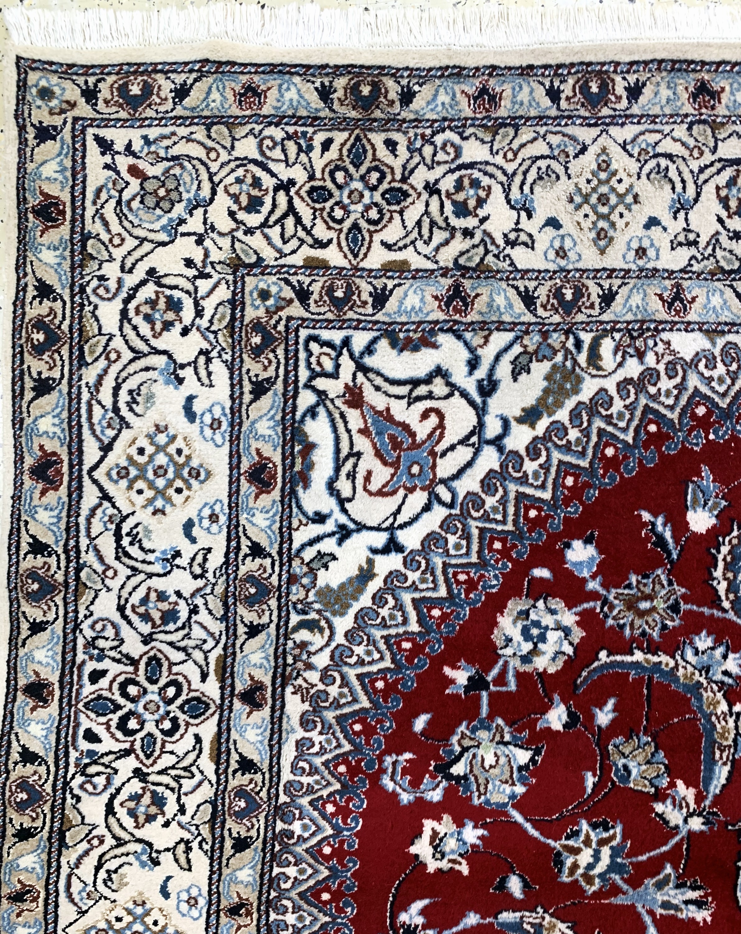 Detail d: Nain, Persien, Ende 20.Jhd, Wolle auf Baumwolle, ca. 296 x 198 cm, gereinigt, EHZ: 2
