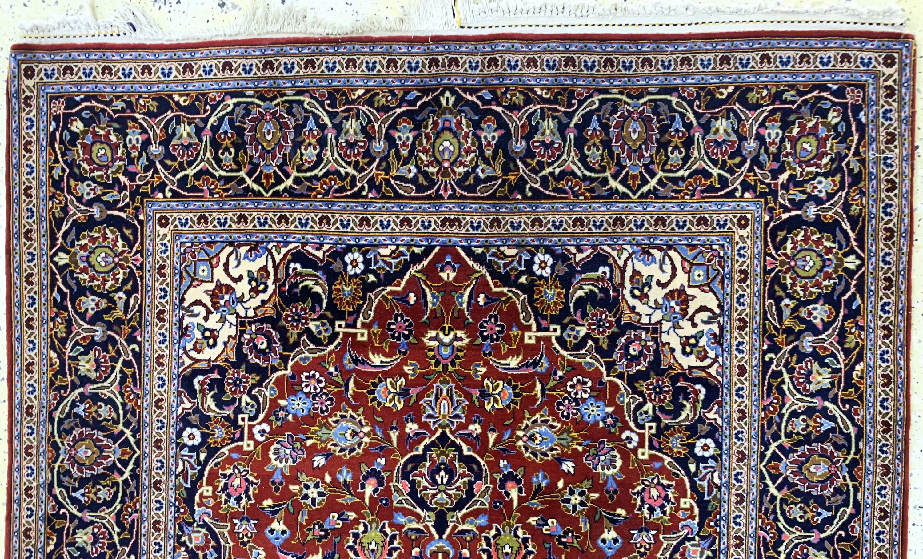 Detail a: Keschan Kork fein, Persien, Ende 20.Jhd, Korkwolle auf Baumwolle, ca. 218 x 134 cm, EHZ: 2