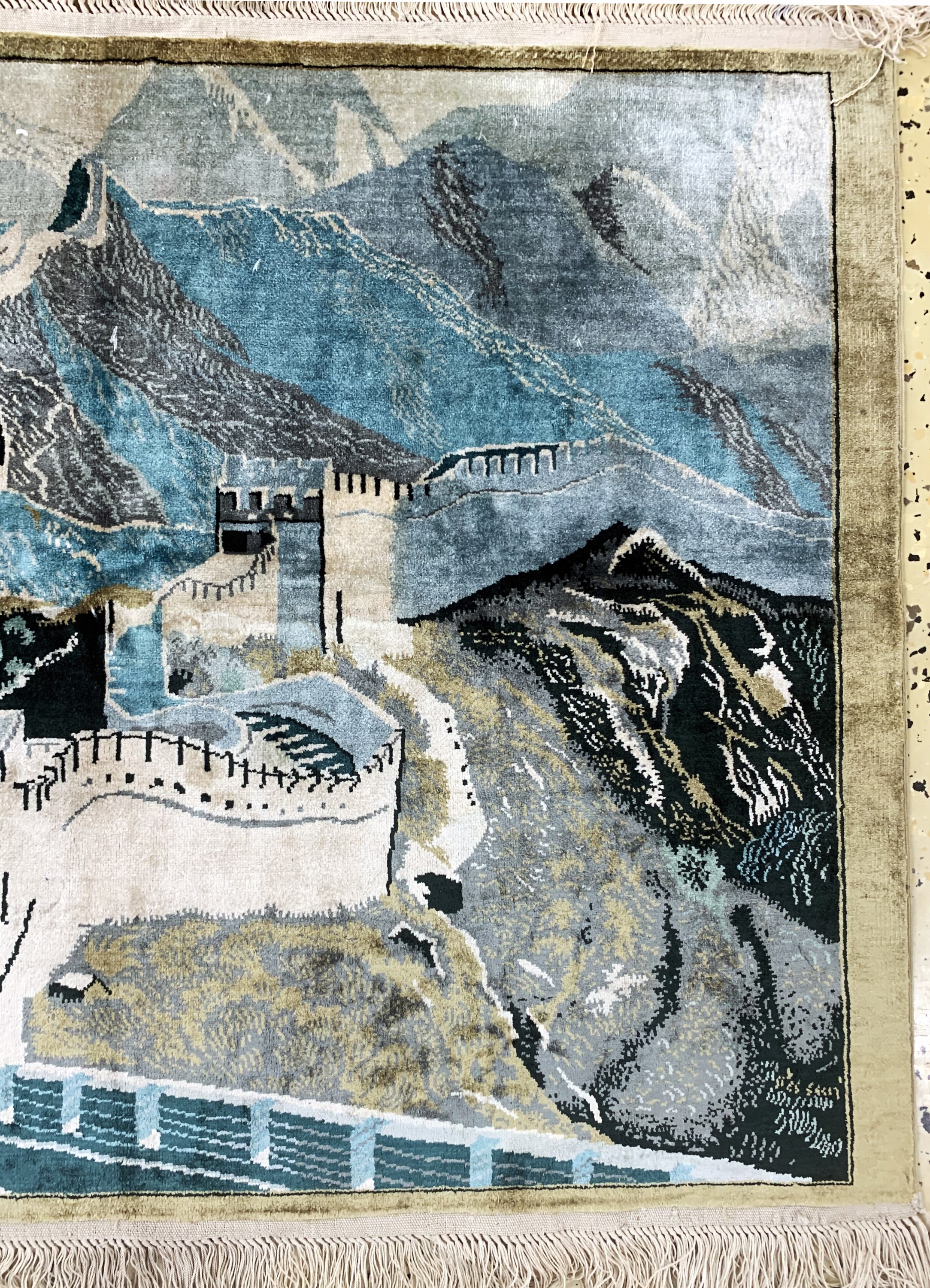Detail a: Peking Seide fein, China, Mitte 20.Jhd, reine Naturseide, ca. 64 x 90 cm, EHZ: 2