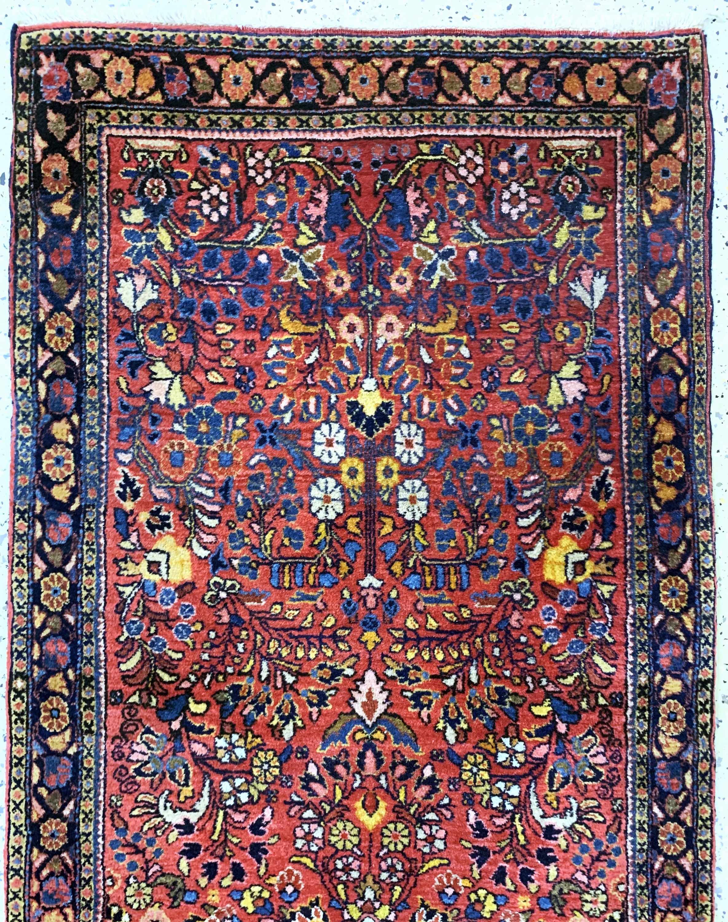 Detail a: Us Re-Import Sarogh, Persien, Anfang 20.Jhd, Wolle auf Baumwolle, ca. 197 x 81 cm, EHZ: 2