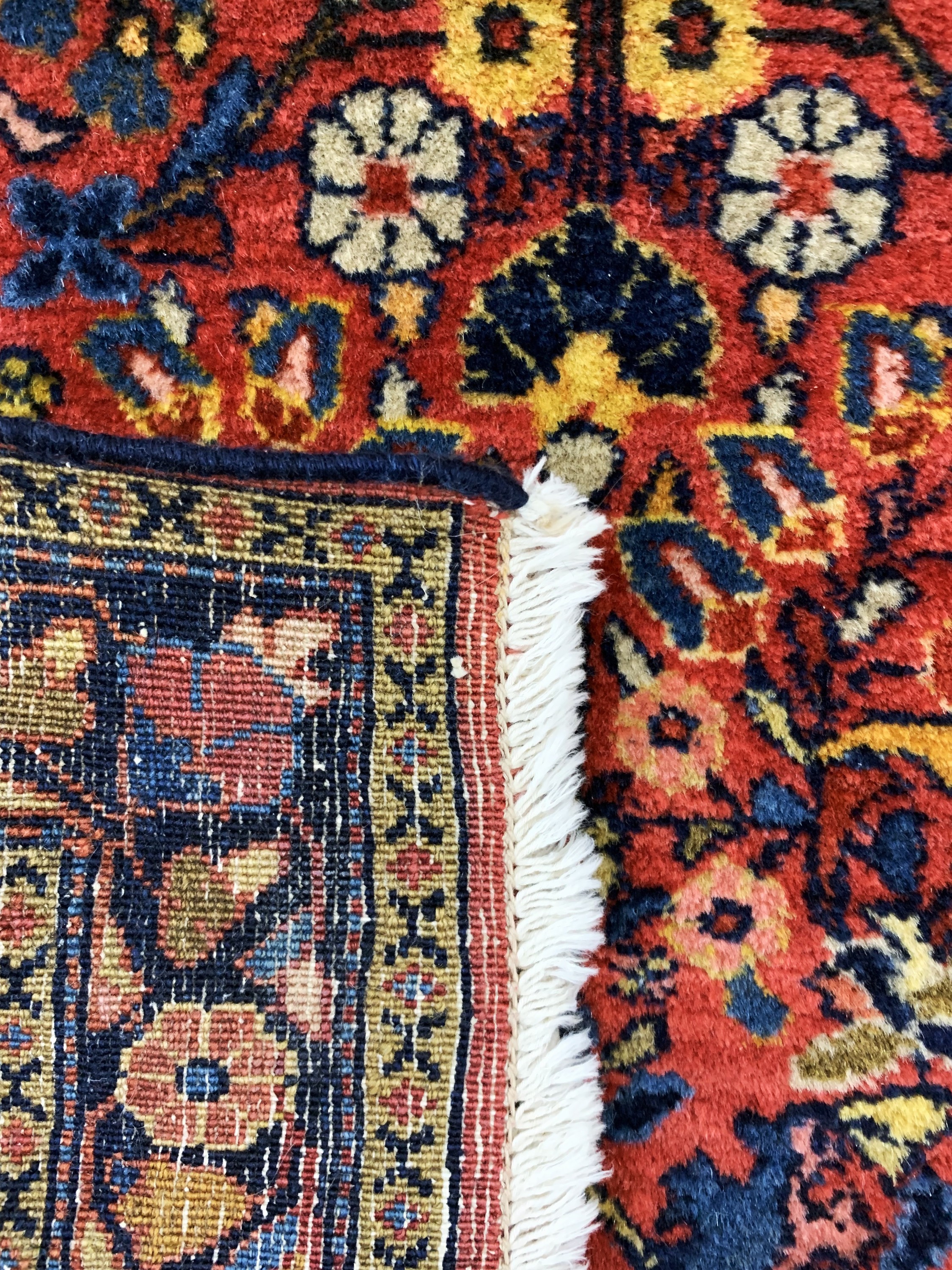 Detail d: Us Re-Import Sarogh, Persien, Anfang 20.Jhd, Wolle auf Baumwolle, ca. 197 x 81 cm, EHZ: 2