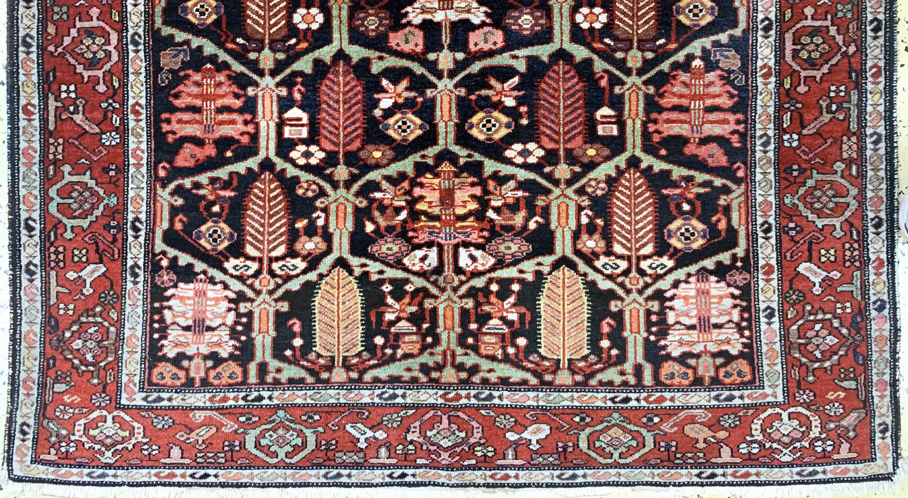 Detail c: Bachtiar"Baumteppich", Persien, Anfang 20.Jhd, Wolle auf Baumwolle, ca. 194 x 140 cm,EHZ: 3