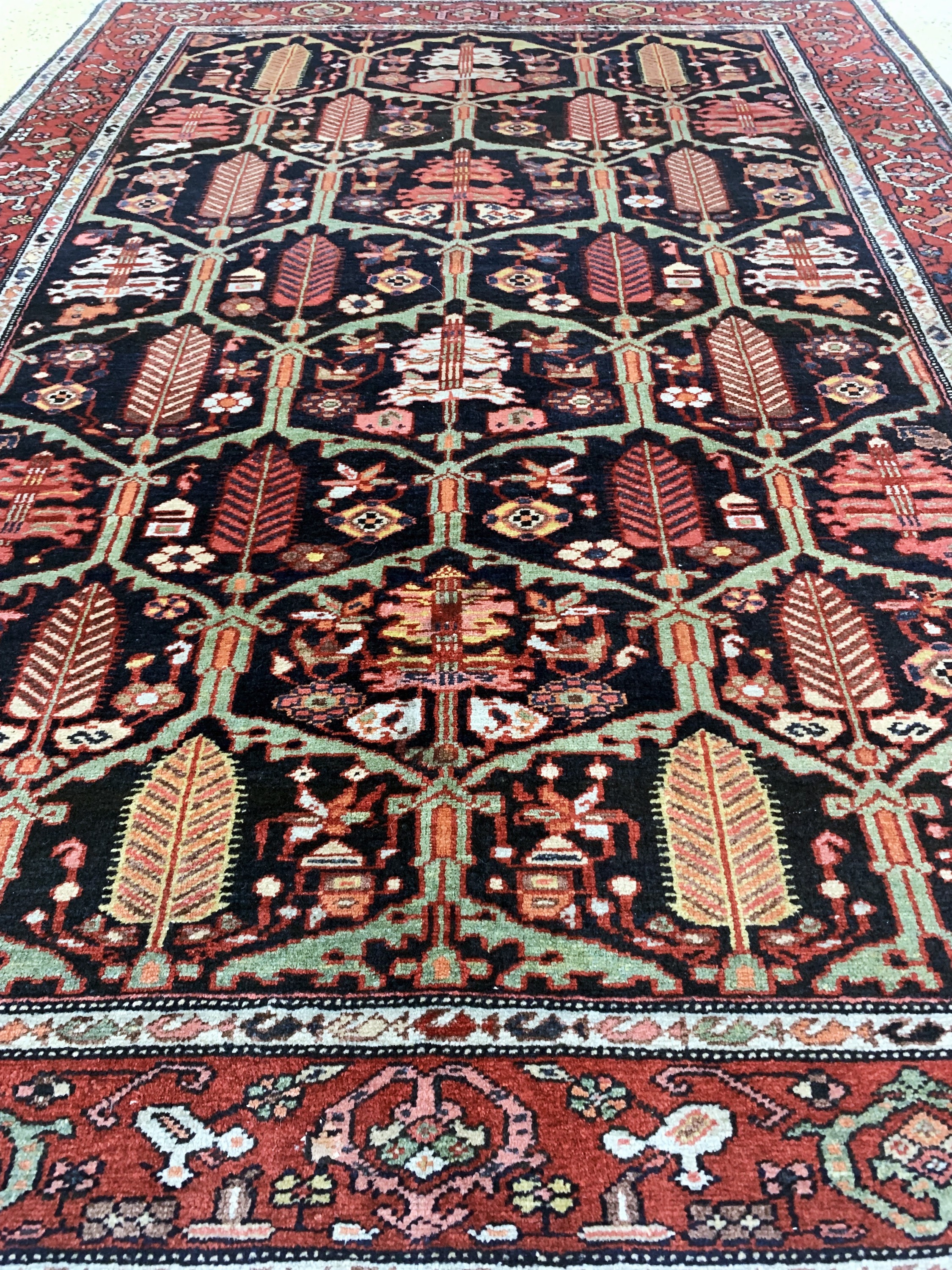 Detail d: Bachtiar"Baumteppich", Persien, Anfang 20.Jhd, Wolle auf Baumwolle, ca. 194 x 140 cm,EHZ: 3