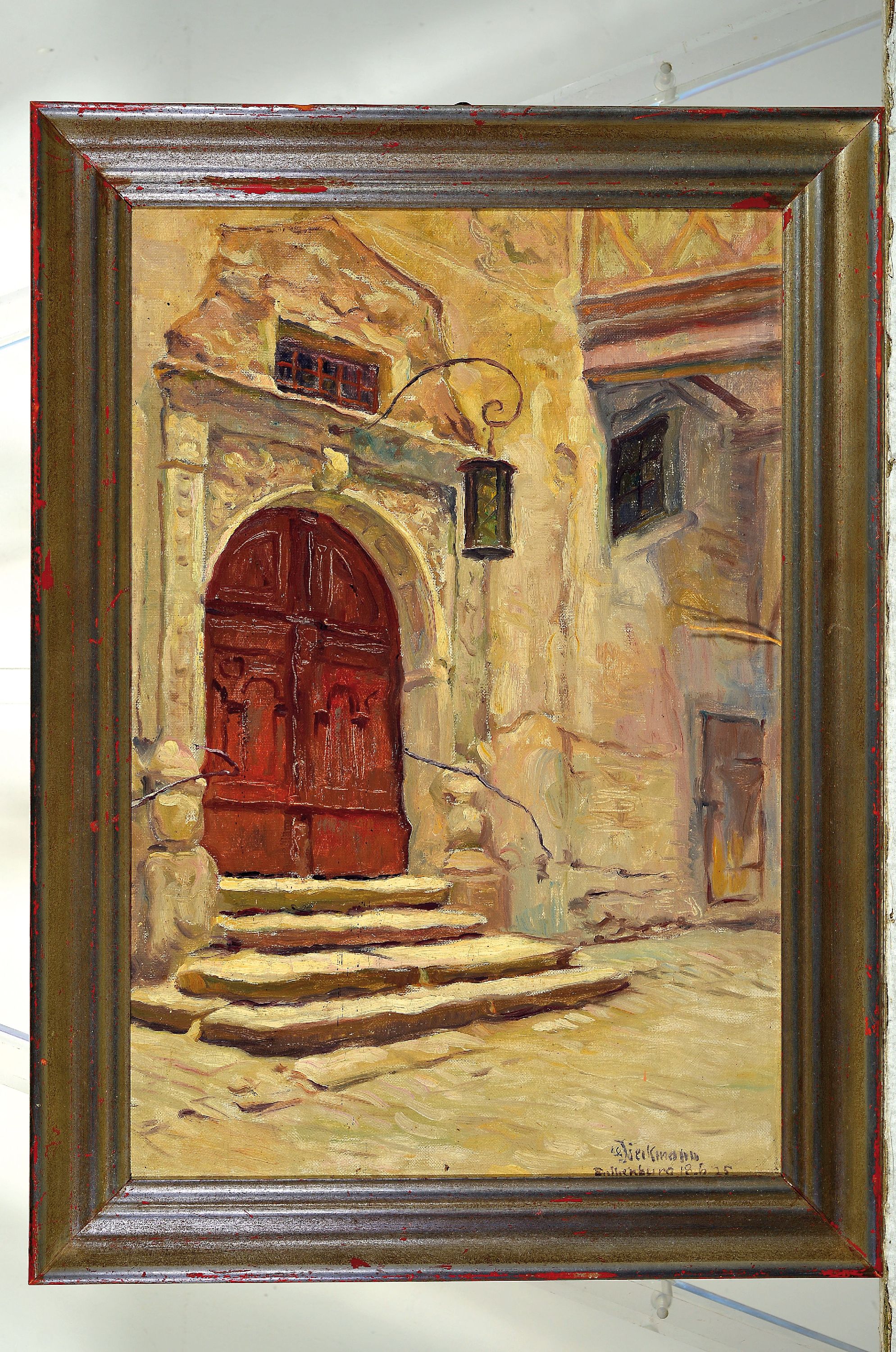 Detail k: Georg Dieckmann, 1863 Hannover-1947 Aurich, Ansicht aus Rothenburg, Öl/Lwd, rechts unten sign und dat. 18.6.25, ca. 50x33cm, R. ca. 59x43cm