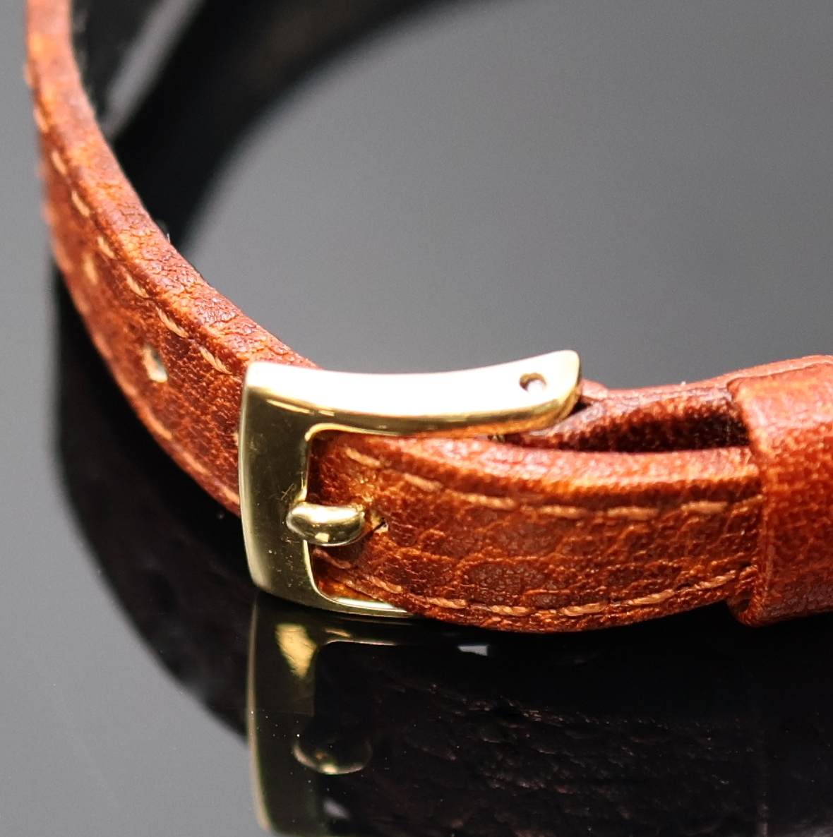 Detail b: BULGARI Damenarmbanduhr Referenz BB 23 GL in GG 750/000, Schweiz um 1995, quarz, Boden aufgedr., neutr. Lederband m. orig. Dornschl. in GG 750/000, ...