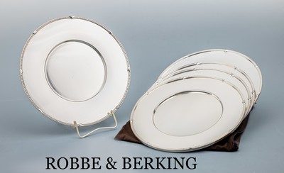 Image 6 Platzteller ROBBE & BERKING, versilbert, Modell Französisch Perl, D ca. 30 ...