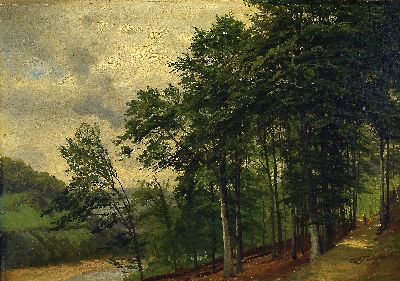 Image 26946543 - Carl Ludwig Fahrbach, 1835 Heidelberg-1902 Düsseldorf, Waldlandschaft, Öl/Lwd, ...