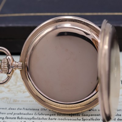 26946709c - UHRENFABRIK UNION GLASHÜTTE Herrensavonette in RoseG 585/000, Deutschland um 1902, ...