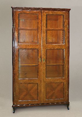 Image 26946946 - Vitrine/Bücherschrank, deutsch, 19.Jh., Palisanderfurnier, zweitürig, z.T. in ...