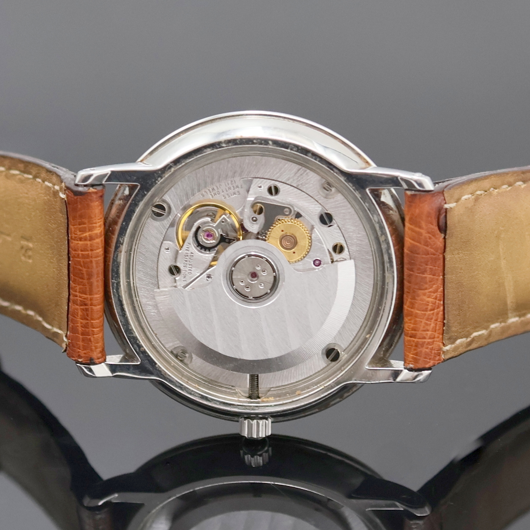 Detail e: BLANCPAIN Damenarmbanduhr Villeret in Stahl, Schweiz um 1995, Automatik, 2-tlg. Geh. inkl. Lederband m. orig. Dornschl., Glasrand u. Boden aufgedr., ...