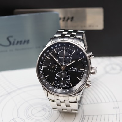 Image 26947469 - SINN Finanzplatzuhr mit Chronograph Referenz 6052, Deutschland verk. lt. Garantiekarte ...