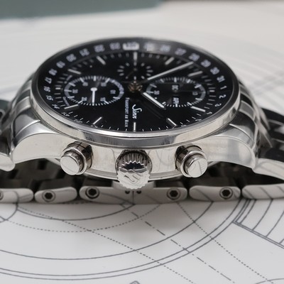 26947469c - SINN Finanzplatzuhr mit Chronograph Referenz 6052, Deutschland verk. lt. Garantiekarte ...