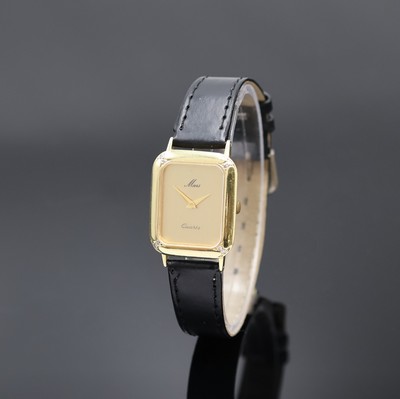 Image MASS Damenarmbanduhr in GG 585/000, quarz, Deutschland um 1980, 2-teil. Geh., Boden ...