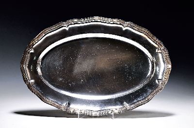Image Ovales Tablett, Christofle Paris, versilbert, Barockstil, schwere Qualität, ca. ...