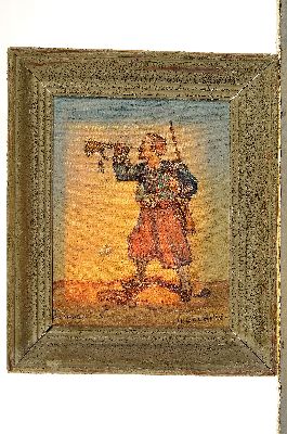 26947803k - A. Gaugain, Maler des 19. Jh., Zuave mit Horn, Öl/Lwd, links unten bez.: Zouave, ...