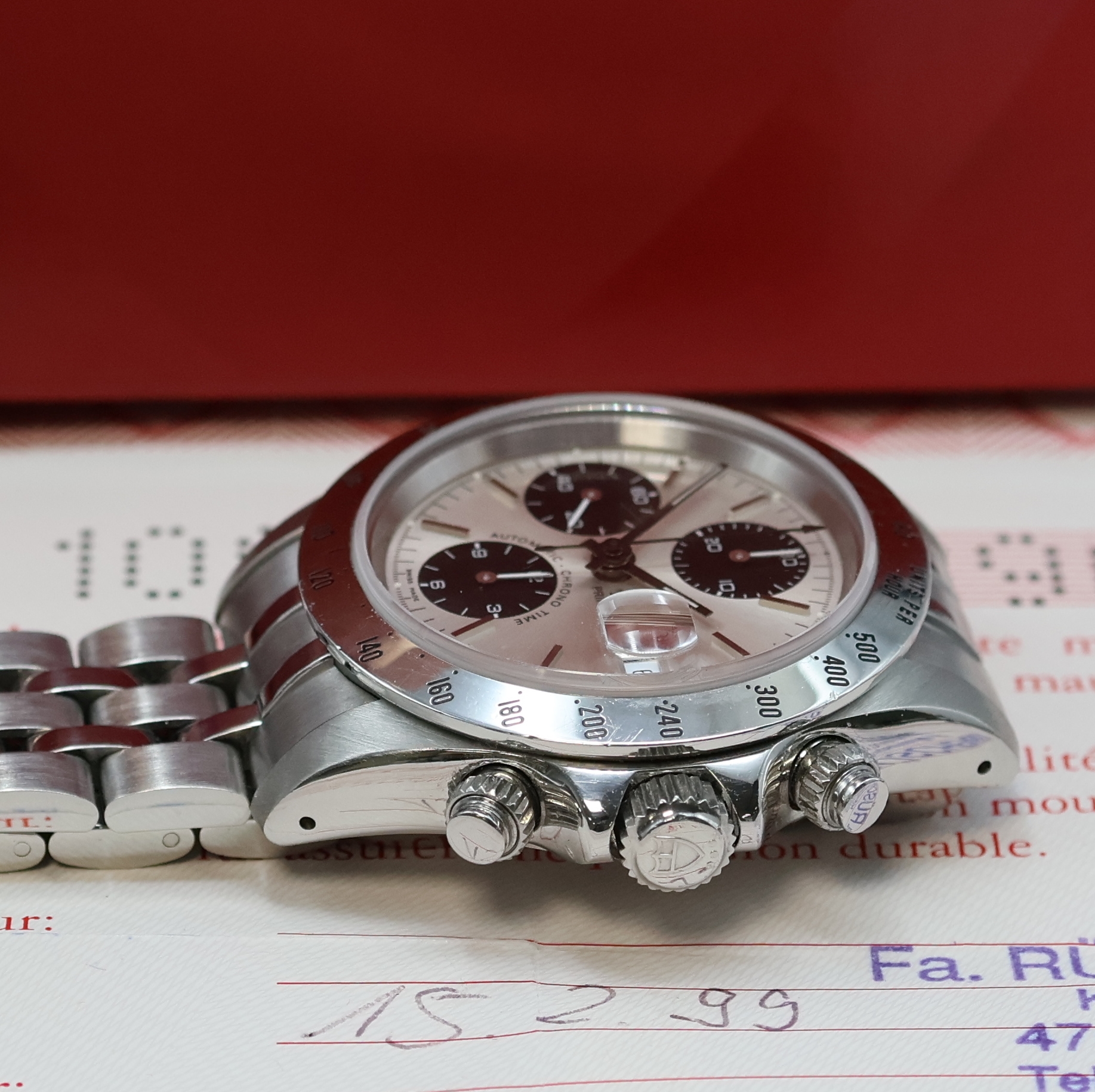 Detail c: TUDOR Armbandchronograph Prince Date Chrono Time Referenz 79280, Automatik, Edelstahlgeh. inkl. orig. Gliederband m. Faltschl., Boden, Krone und ...
