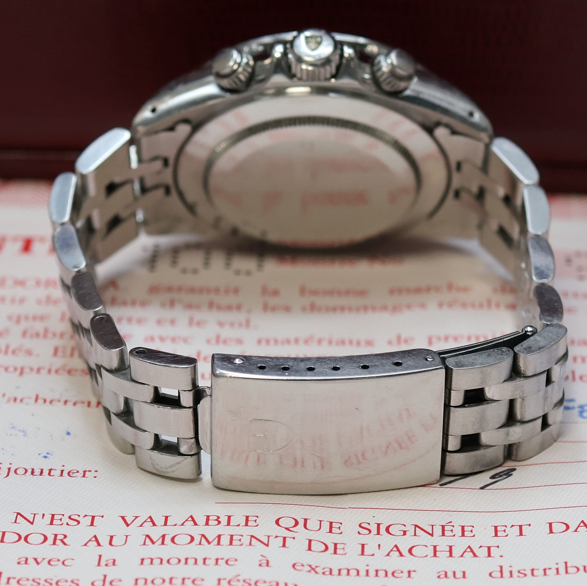 Detail b: TUDOR Armbandchronograph Prince Date Chrono Time Tiger Referenz 79280, Automatik, Edelstahlgeh. inkl. orig. Gliederband m. Faltschl., Boden, Krone ...