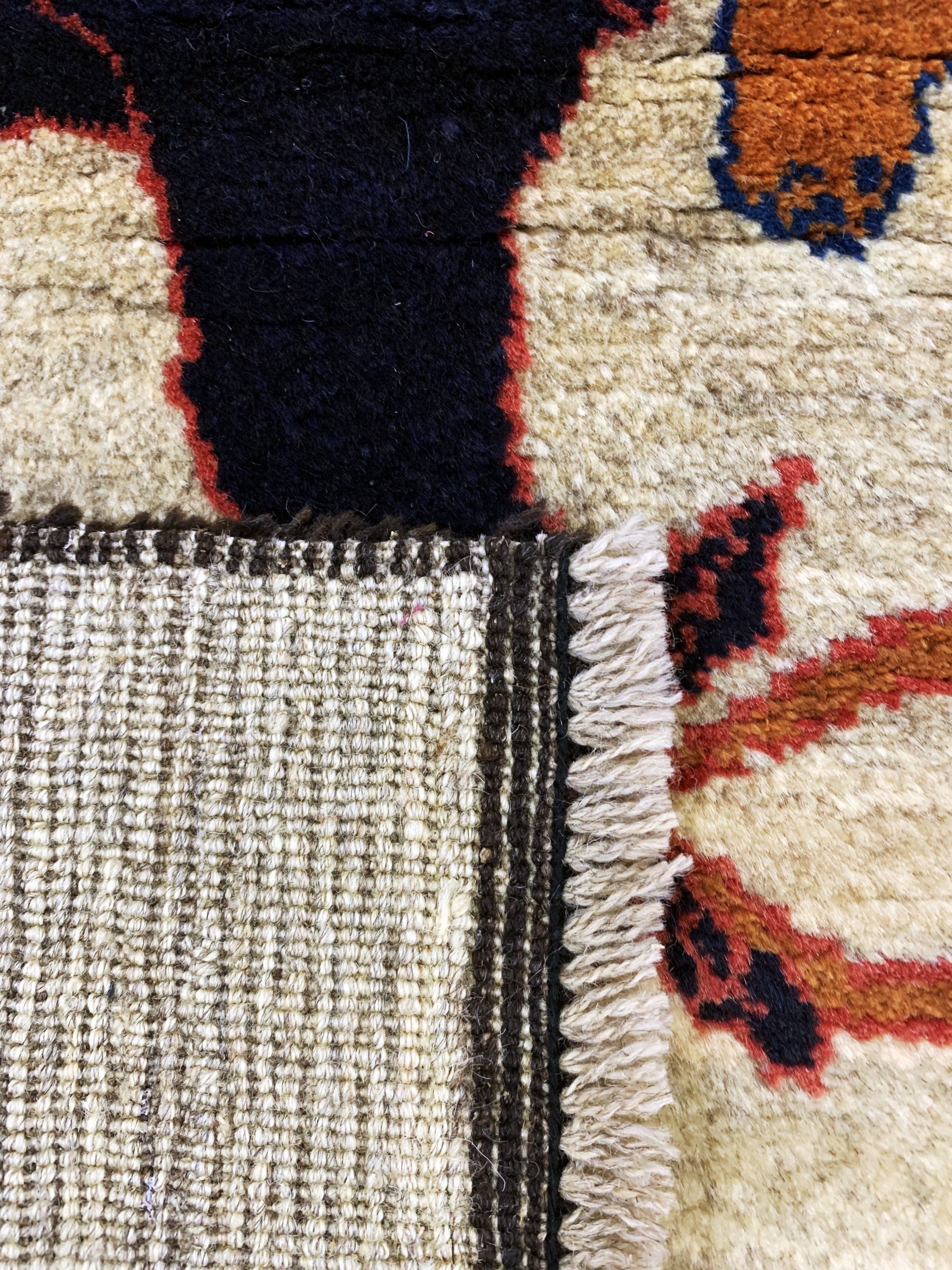 Detail c: Gabbeh alt, Persien, Mitte 20.Jhd, Wolle auf Wolle, ca. 132 x 76 cm, EHZ: 2(Shirazi fehlt)