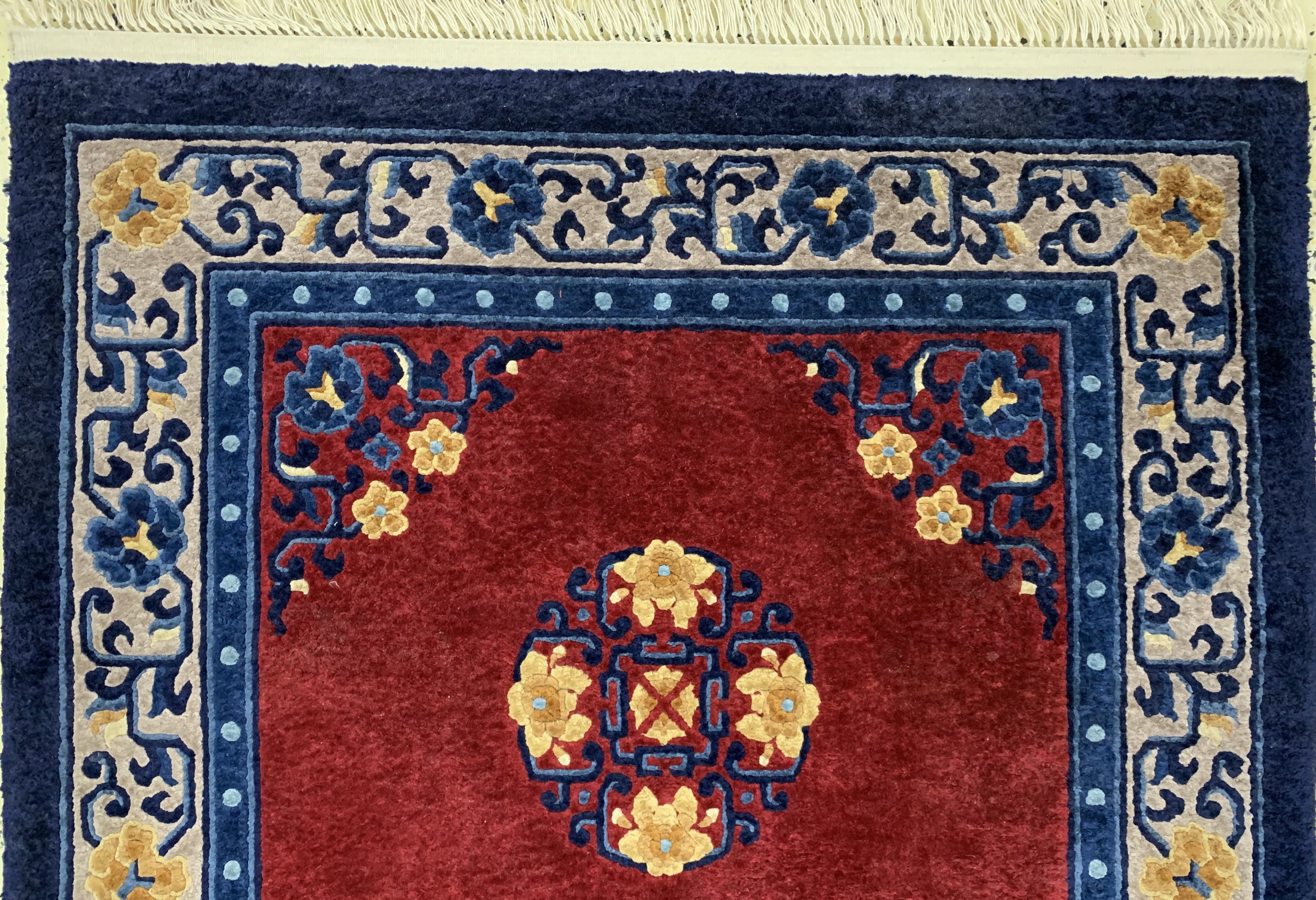 Detail a: Seiden Peking, China, Mitte 20.Jhd, reine Naturseide, ca. 155 x 92 cm, EHZ: 2