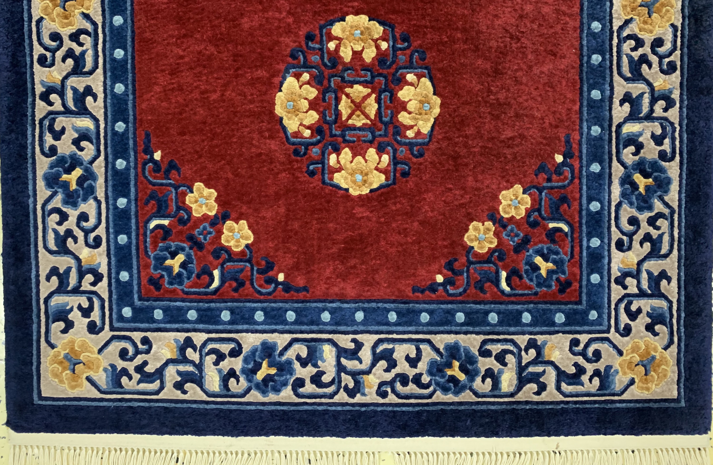 Detail c: Seiden Peking, China, Mitte 20.Jhd, reine Naturseide, ca. 155 x 92 cm, EHZ: 2