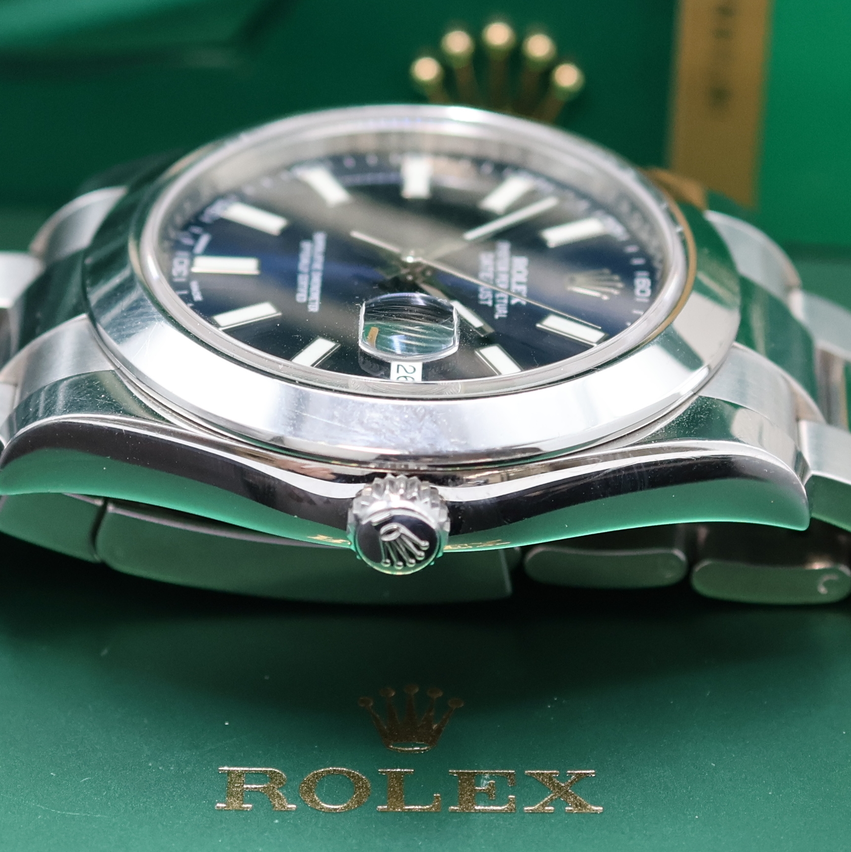 Detail c: ROLEX Herrenarmbanduhr Datejust II Referenz 116300, Automatik, Edelstahlgeh. inkl. Oysterband m. Faltschl., Boden und Krone verschr., ab Herst. ...