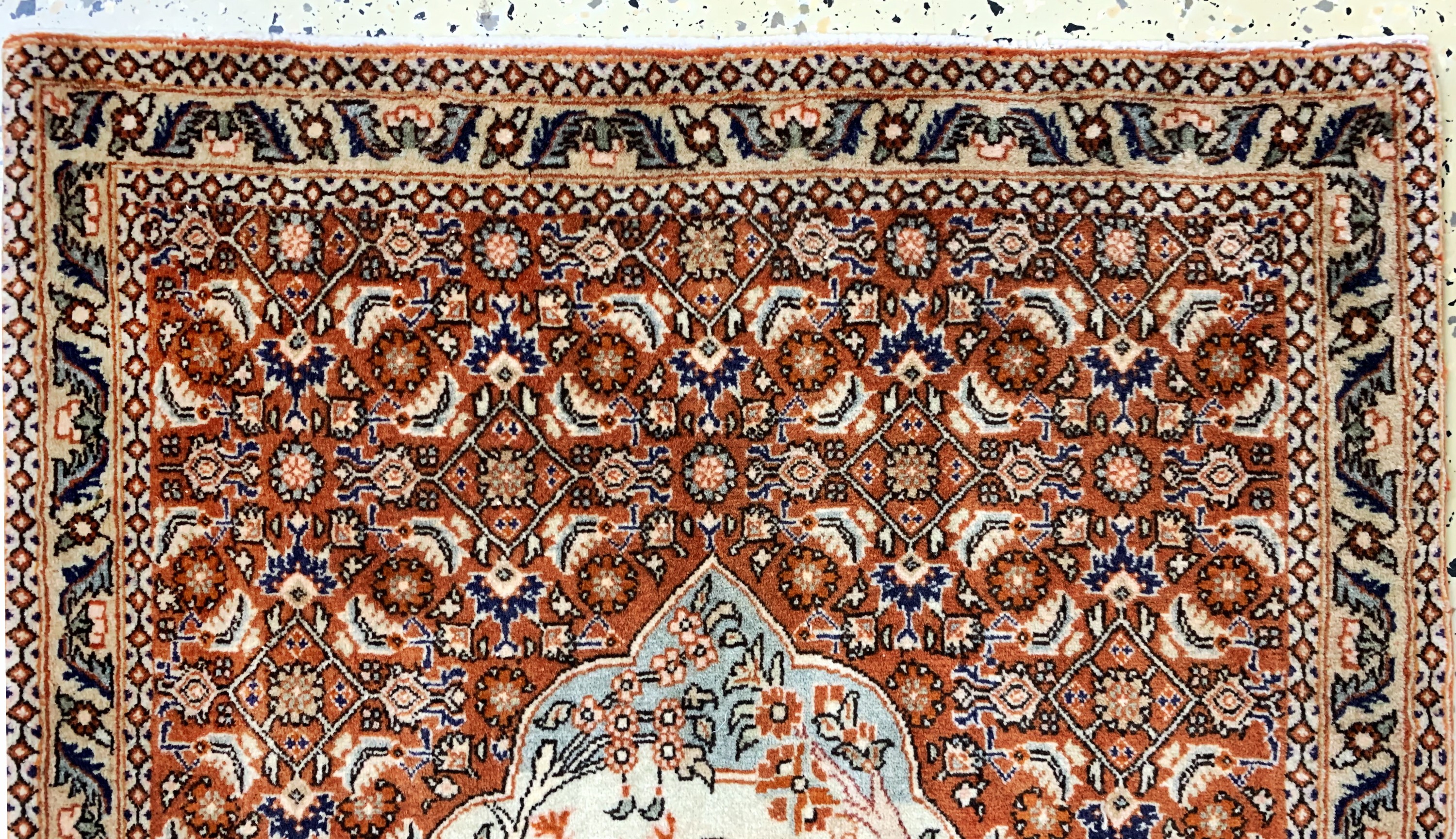 Detail a: Bidjar Kork fein, Persien, Anfang 20.Jhd, Korkwolle auf Baumwolle, ca. 85 x 70 cm, EHZ:(nahezu neuwertig).