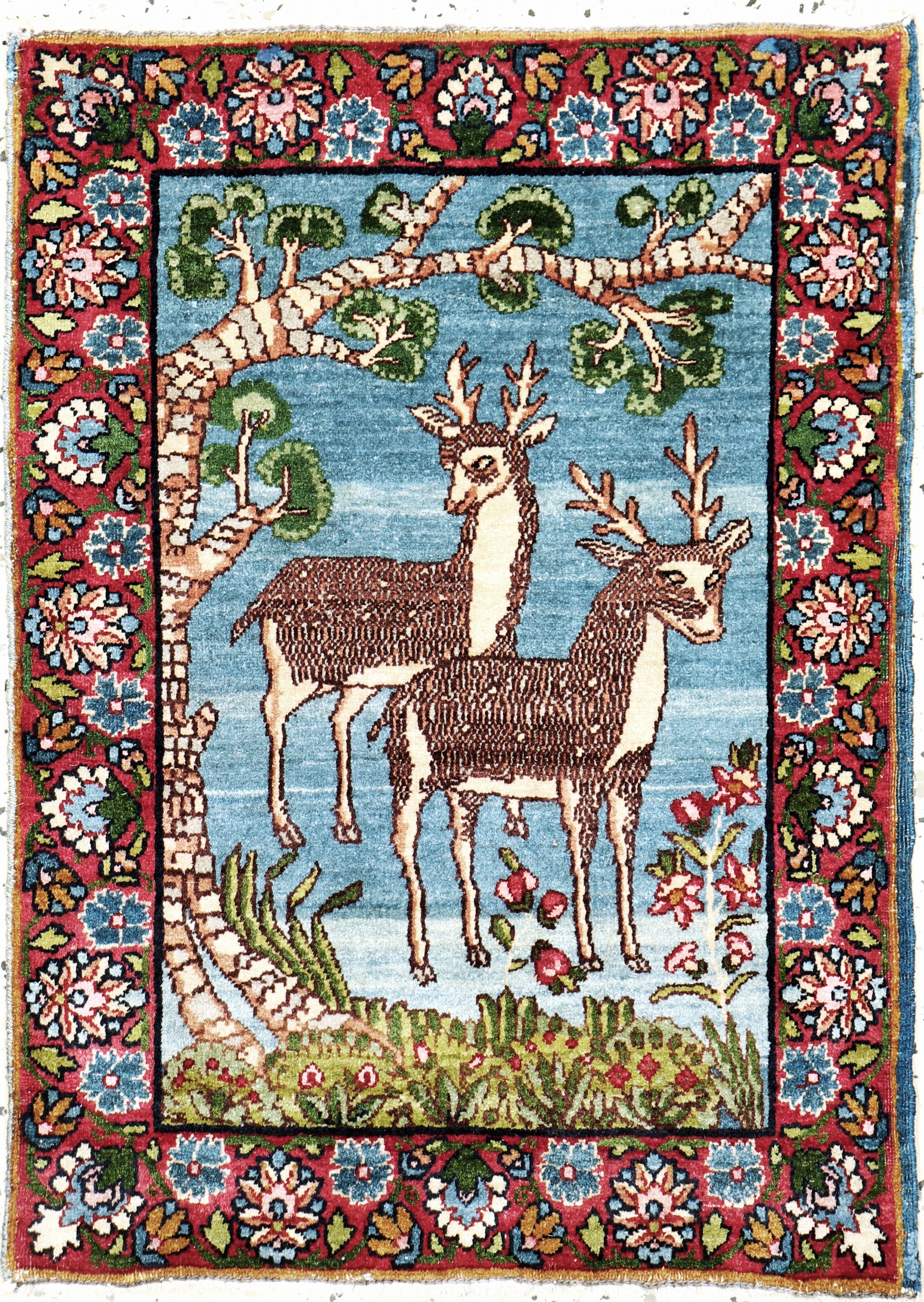Kerman Lawar, Persien, Anfang 20.Jhd, Wolleauf Baumwolle, ca. 74 x 53 cm, EHZ: 1-2