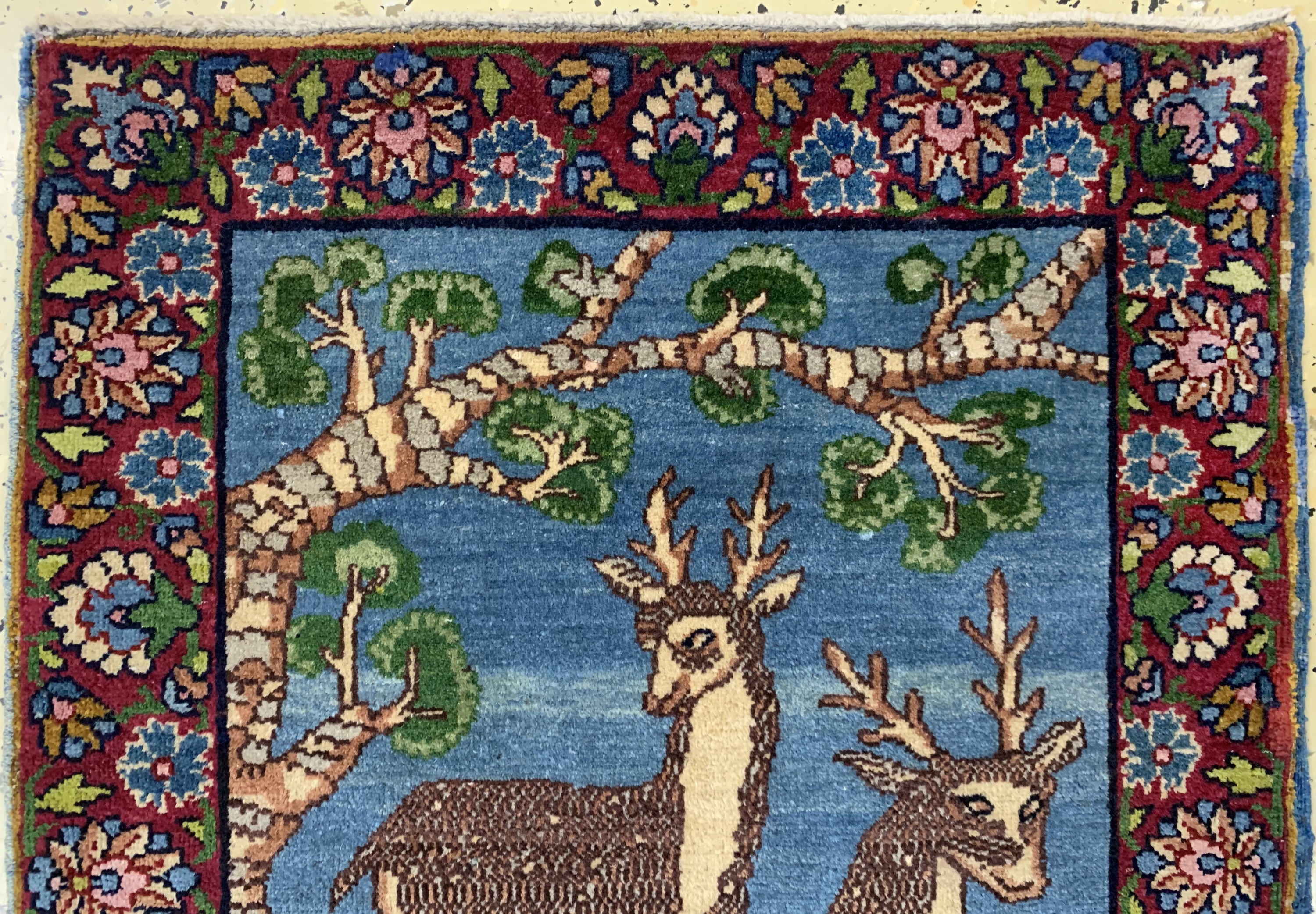 Detail a: Kerman Lawar, Persien, Anfang 20.Jhd, Wolleauf Baumwolle, ca. 74 x 53 cm, EHZ: 1-2