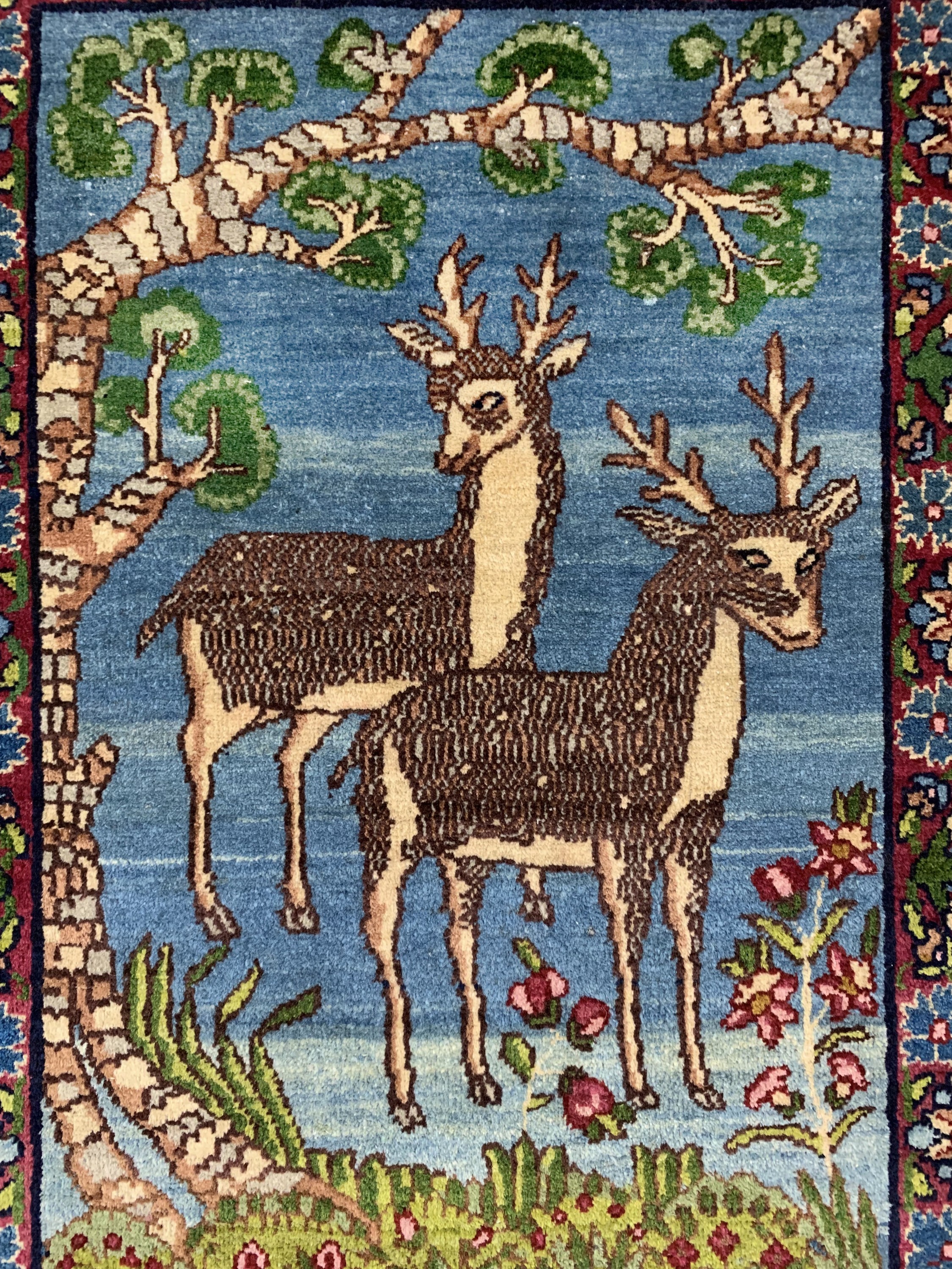 Detail b: Kerman Lawar, Persien, Anfang 20.Jhd, Wolleauf Baumwolle, ca. 74 x 53 cm, EHZ: 1-2