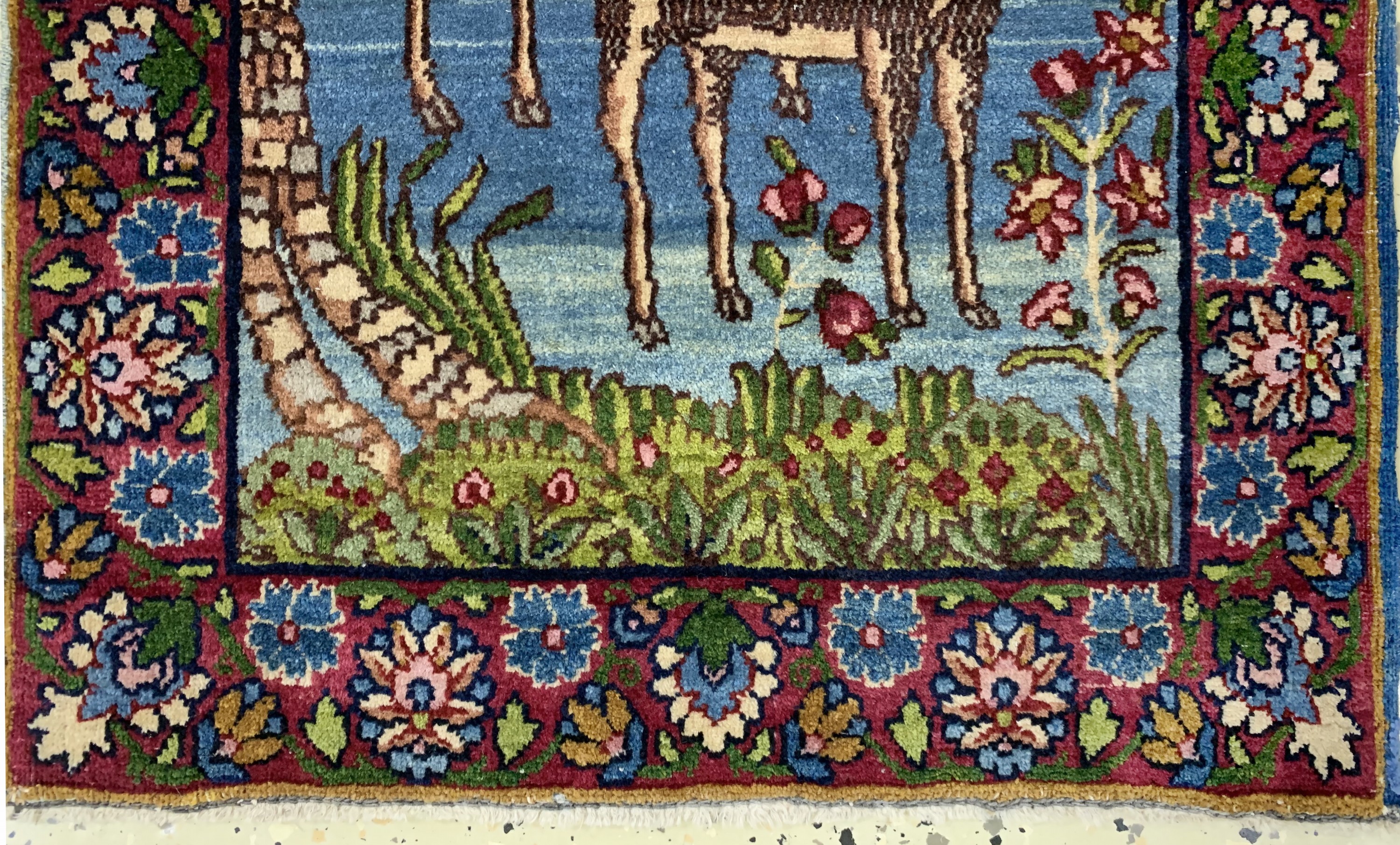Detail c: Kerman Lawar, Persien, Anfang 20.Jhd, Wolleauf Baumwolle, ca. 74 x 53 cm, EHZ: 1-2