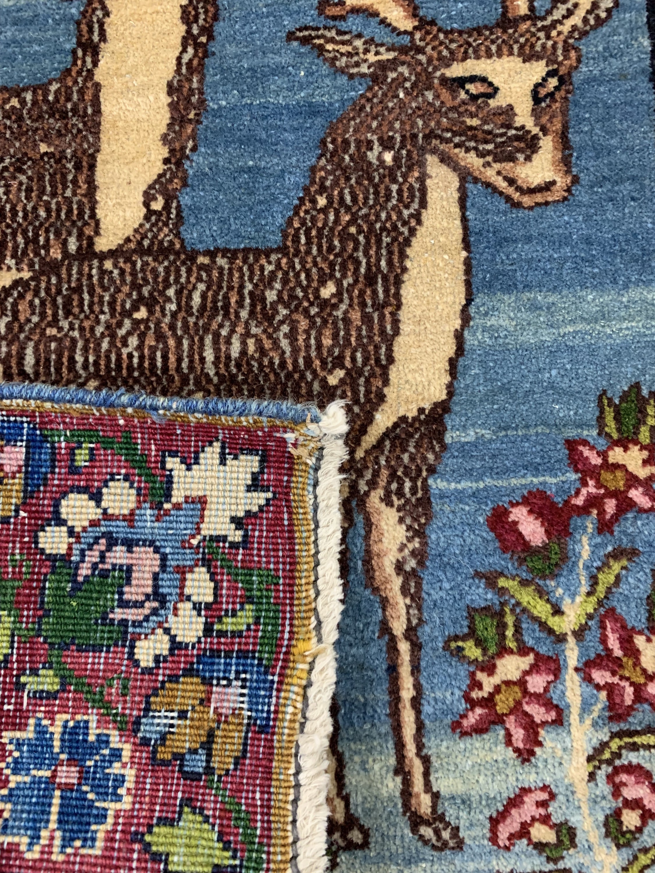 Detail d: Kerman Lawar, Persien, Anfang 20.Jhd, Wolleauf Baumwolle, ca. 74 x 53 cm, EHZ: 1-2