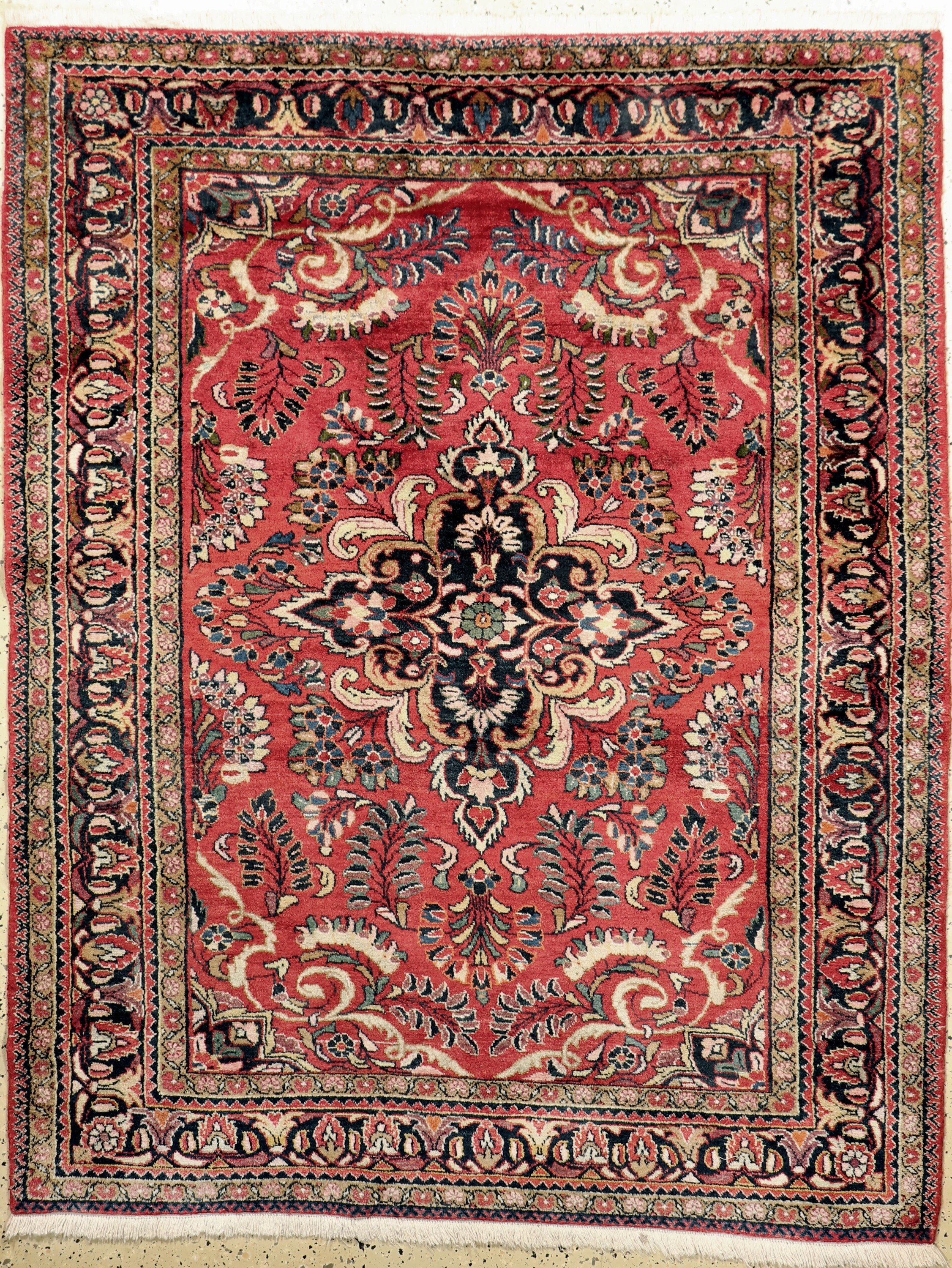 Lilian alt, Persien, Mitte 20.Jhd, Wolle auf Baumwolle, ca. 210 x 162 cm, gereinigt, EHZ: 1-2