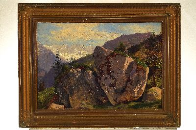 26948160k - Unbekannter wohl schweizer Maler, dat. 1810, bez. Kuhbodinen Alp ?, Öl/Lwd., ...