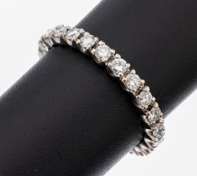 Image 26948174 - 14 kt Gold Brillant-Memoryring, WG 585/000,Brillanten zus. ca. 1.20 ct feines ...