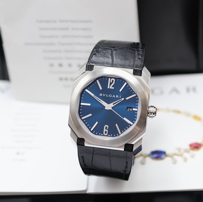 Image 26948182 - BULGARI Octo Herrenarmbanduhr Referenz BGO 38 S, Automatik, Edelstahlgeh. inkl. orig. ...
