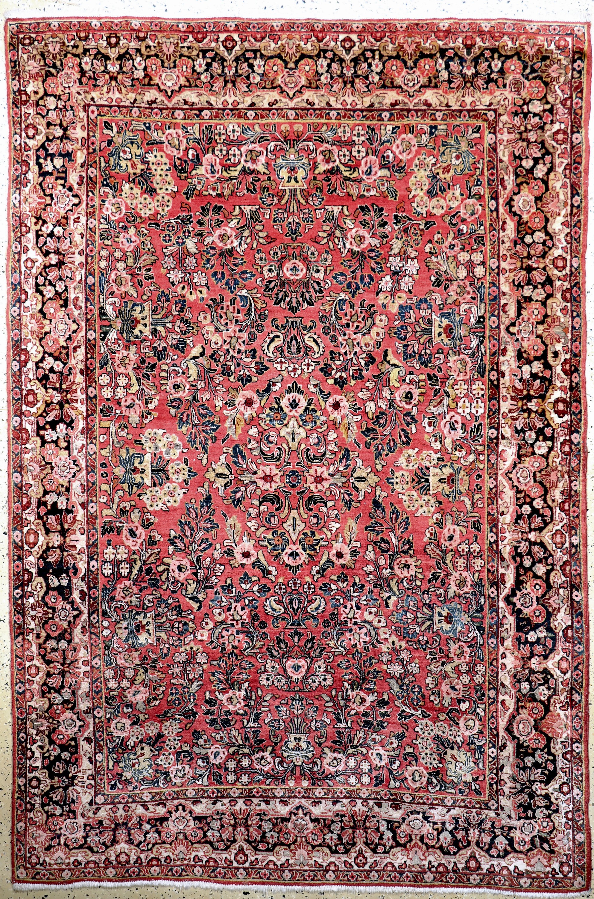 Us Re-Import Sarogh, Persien, Anfang 20.Jhd, Wolle auf Baumwolle, ca. 280 x 190 cm,gereinigt, EHZ: 2