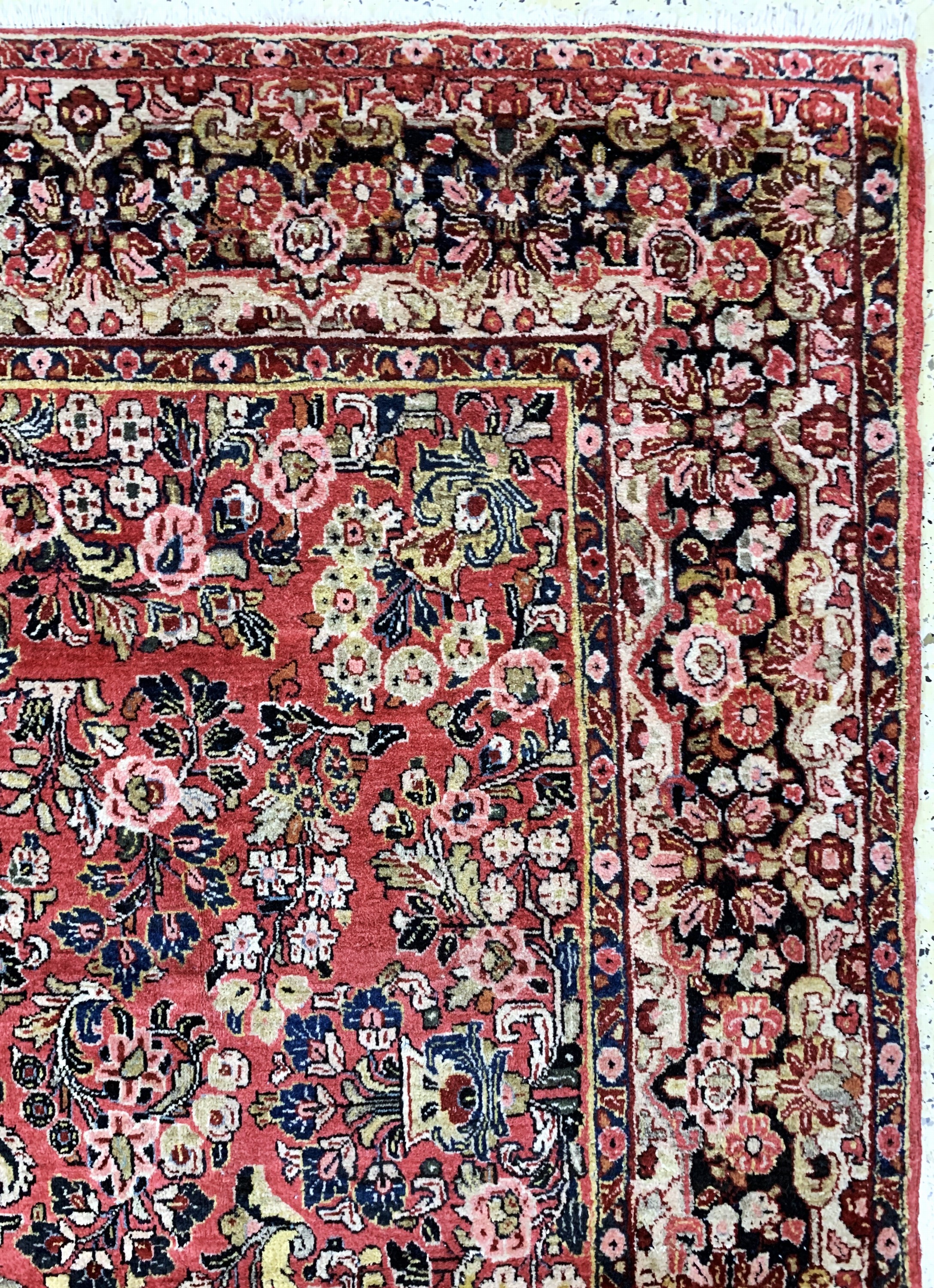 Detail e: Us Re-Import Sarogh, Persien, Anfang 20.Jhd, Wolle auf Baumwolle, ca. 280 x 190 cm,gereinigt, EHZ: 2